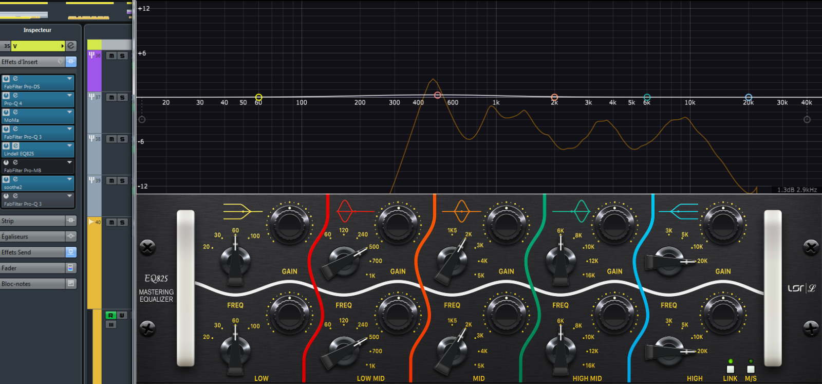 Mastering equalizer plugin interface